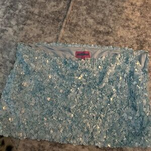 Blue Sequin Skirt